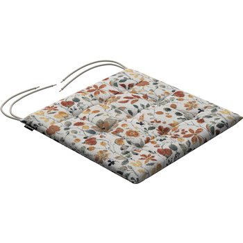 stuhlkissen jonas mit bindeschnur, orange-grün, 40 x 40 x 3,5 cm, cosy home (145-12)