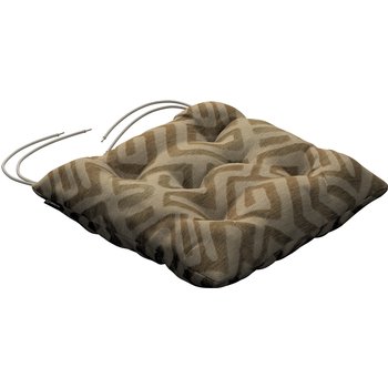 stuhlkissen thomas mit bindeschnur, mocca, 38 x 38 x 8 cm, cosy home (144-80)