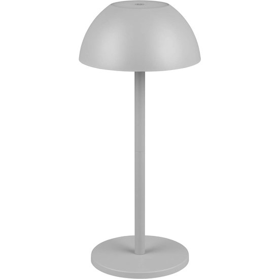 LED-Akku-Tischlampe Ricardo, grau, Höhe 30 cm, Kunststoff