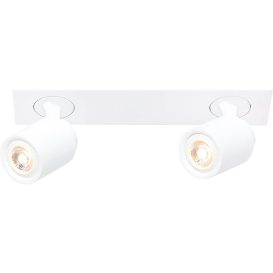 Deckenstrahler Razza, weiß, Länge 38 cm, 2-flg., Metall