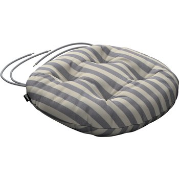 stuhlkissen adam mit bindeschnur, marinenblau-ecru , ⌀37 x 8 cm, quadro (136-02)