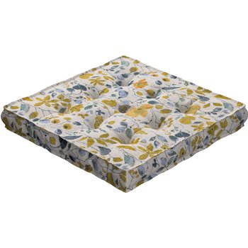 sitzkissen jacob mit handgriff, gelb-blau, 40 x 40 x 6 cm, cosy home (145-13)