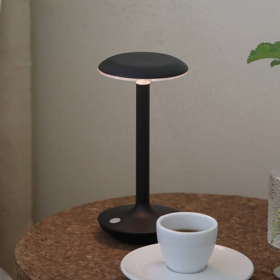 LED-Akku-Tischleuchte Petit, schwarz, Aluminium, IP44