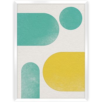 poster abstract shapes i, 50 x70 cm, ramka: biała