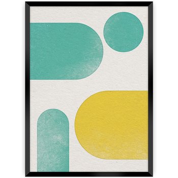 poster abstract shapes i, 50 x70 cm, ramka: czarna