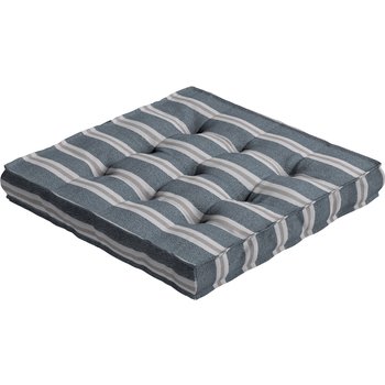 sitzkissen jacob mit handgriff, blau- beige, 50 x 50 x 10 cm, scotti (145-28)