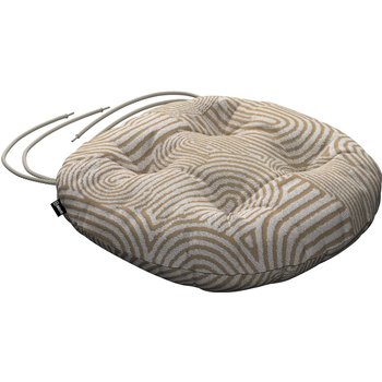 stuhlkissen adam mit bindeschnur, beige-ecru, ⌀37 x 8 cm, cosy home (144-79)