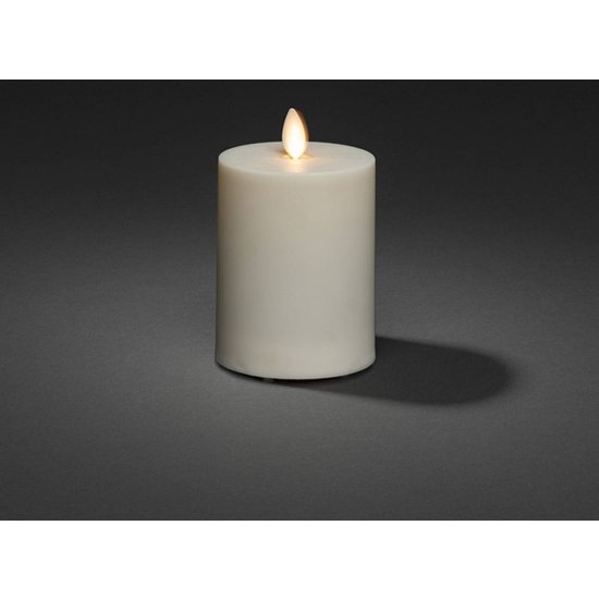 LED-Kerze IP44 cremeweiß glatt Höhe 13cm