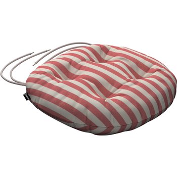 stuhlkissen adam mit bindeschnur, rot-ecru , ⌀ 40 x 8 cm, quadro (136-17)