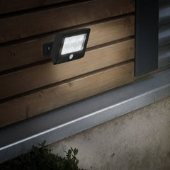 LED-Außenstrahler Kollig mit Sensor, IP54, schwarz