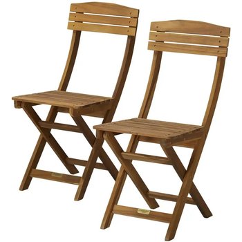 Balkonklappstuhl 2er-Set aus Akazienholz Java ¦ holzfarben ¦ Maße (cm): B: 55 H: 85 Garten Gartenmöbel