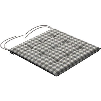 stuhlkissen jonas mit bindeschnur, grau-ecru , 40 x 40 x 3,5 cm, quadro (136-11)