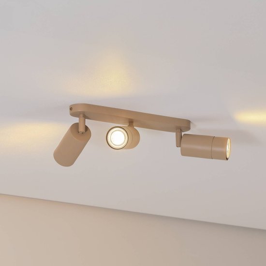 Deckenstrahler Link, beige, Länge 33 cm, 3-flg.