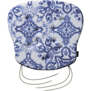 stuhlkissen peter mit bindeschnur, blau-weiß, 41x 38 x 3,5 cm, aria (145-17)