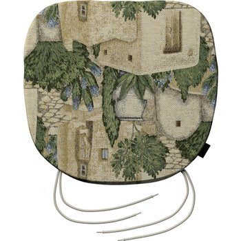 stuhlkissen marcus mit bindeschnur, beige-grün, 40 x 37 x 2,5 cm, intenso premium (144-82)