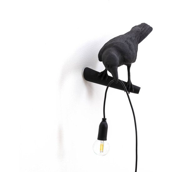 SELETTI Bird Lamp Dekolampe Blick links schwarz