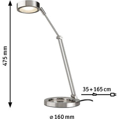 Paulmann Zed LED-Schreibtischlampe eisen gebürstet