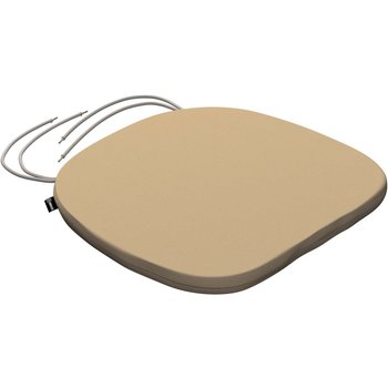 stuhlkissen marcus mit bindeschnur, caffe latte, 40 x 37 x 2,5 cm, cotton panama (702-47)