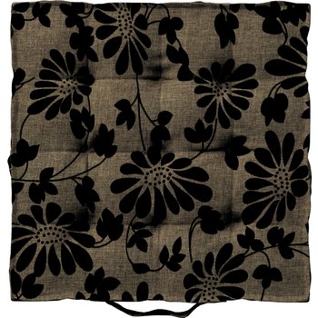sitzkissen jacob mit handgriff, beige-schwarz, 50 x 50 x 10 cm, living plus (162-11)