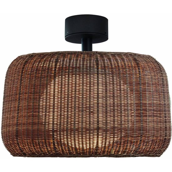 Bover Außen-Deckenlampe Fora, grafitbraun/braun, Ø 50 cm