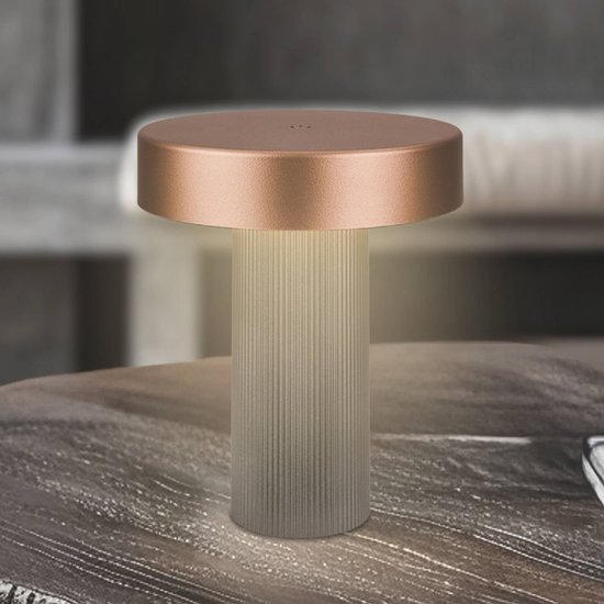 LED-Akku-Tischlampe Bito, bronze/anthrazit, Höhe 20 cm, IP44