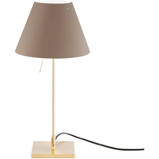Luceplan Costanzina Tischlampe messing nougatbraun
