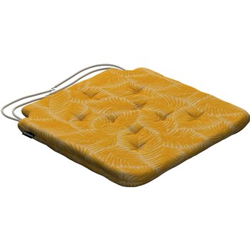 stuhlkissen christoph mit bindeschnur, honiggelb, 42 x 41 x 3,5 cm, cosy home (144-88)