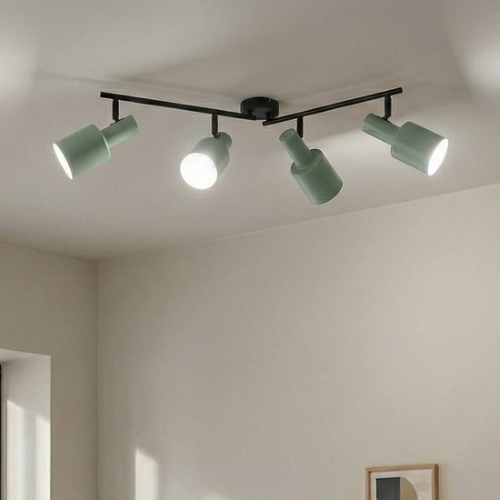 Lindby Deckenstrahler Ovelia, grün, 80 cm, 4-flammig, E27