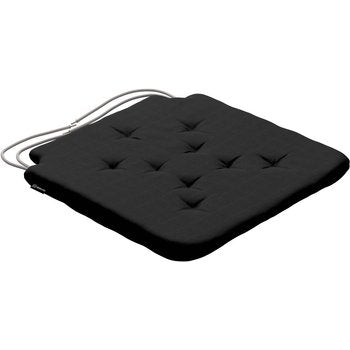 stuhlkissen christoph mit bindeschnur, schwarz, 42 x 41 x 3,5 cm, loneta (133-06)