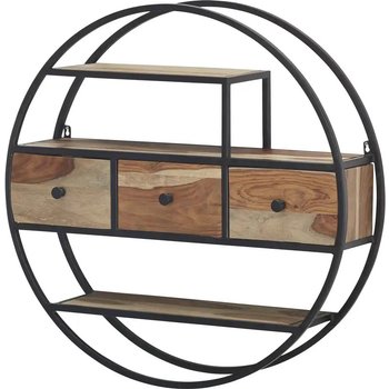Gray &amp; Jones Wandregal Tierra Fuego 2.0 ¦ holzfarben ¦ Maße (cm): T: 20.0 Ø: 80 Regale