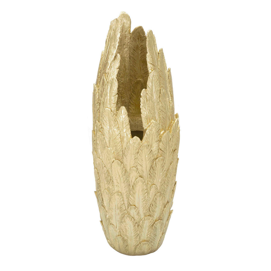 Vase, Gold, Kunststoff, 34.5x91x34 cm, Dekoration, Vase