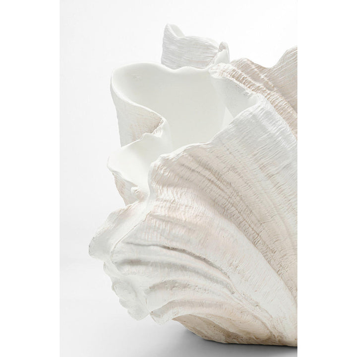 Kare-Design Vase, Grauweiß, Stein, 36x57x31 cm, zum Ste