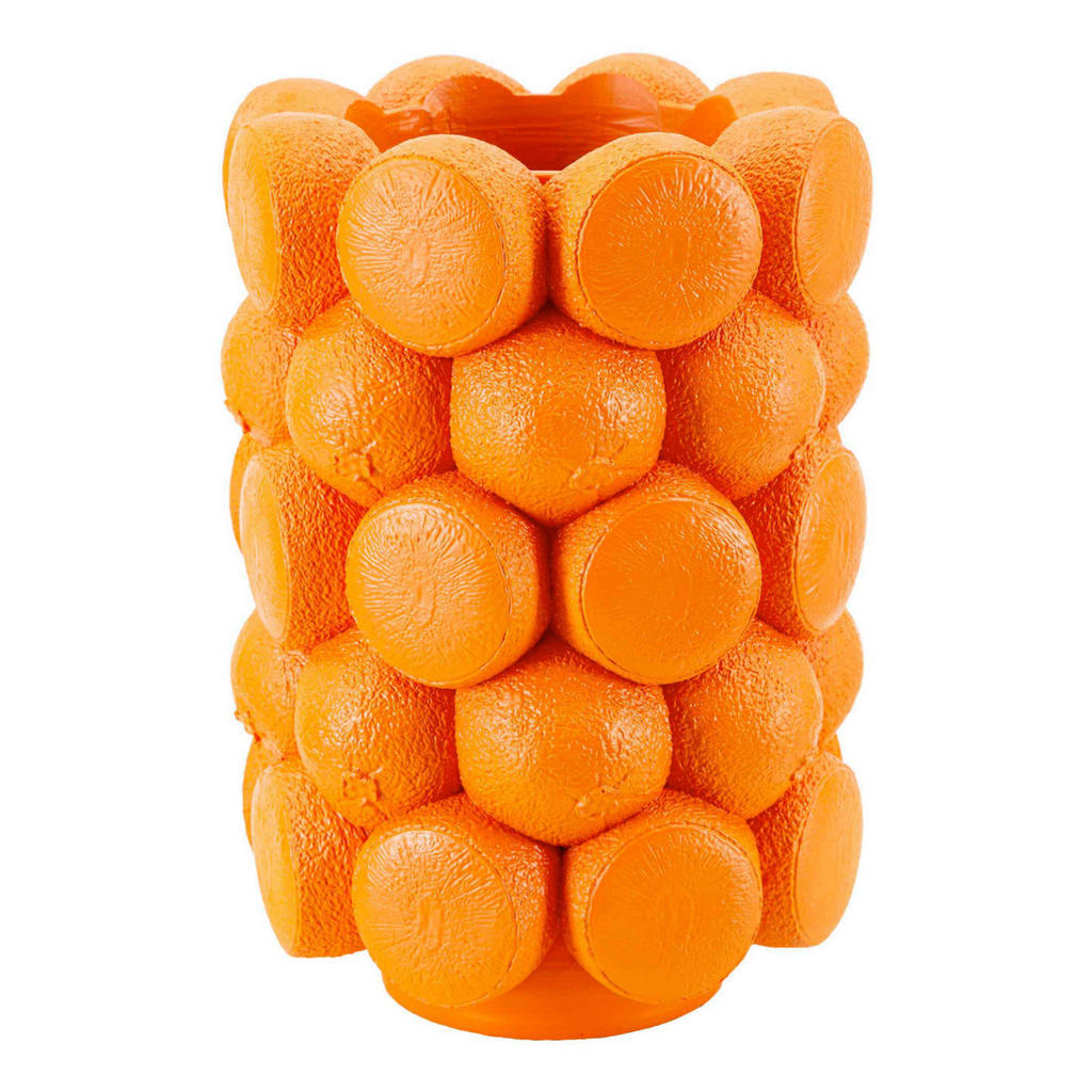Vase, Orange, Kunststoff, 19x28x19 cm, Dekoration, Vase