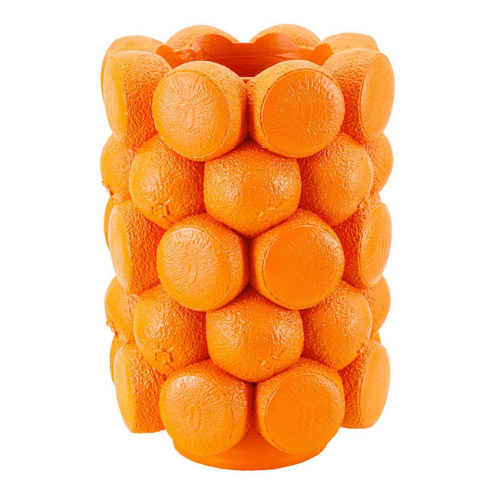 Vase, Orange, Kunststoff, 19x28x19 cm, Dekoration, Vase