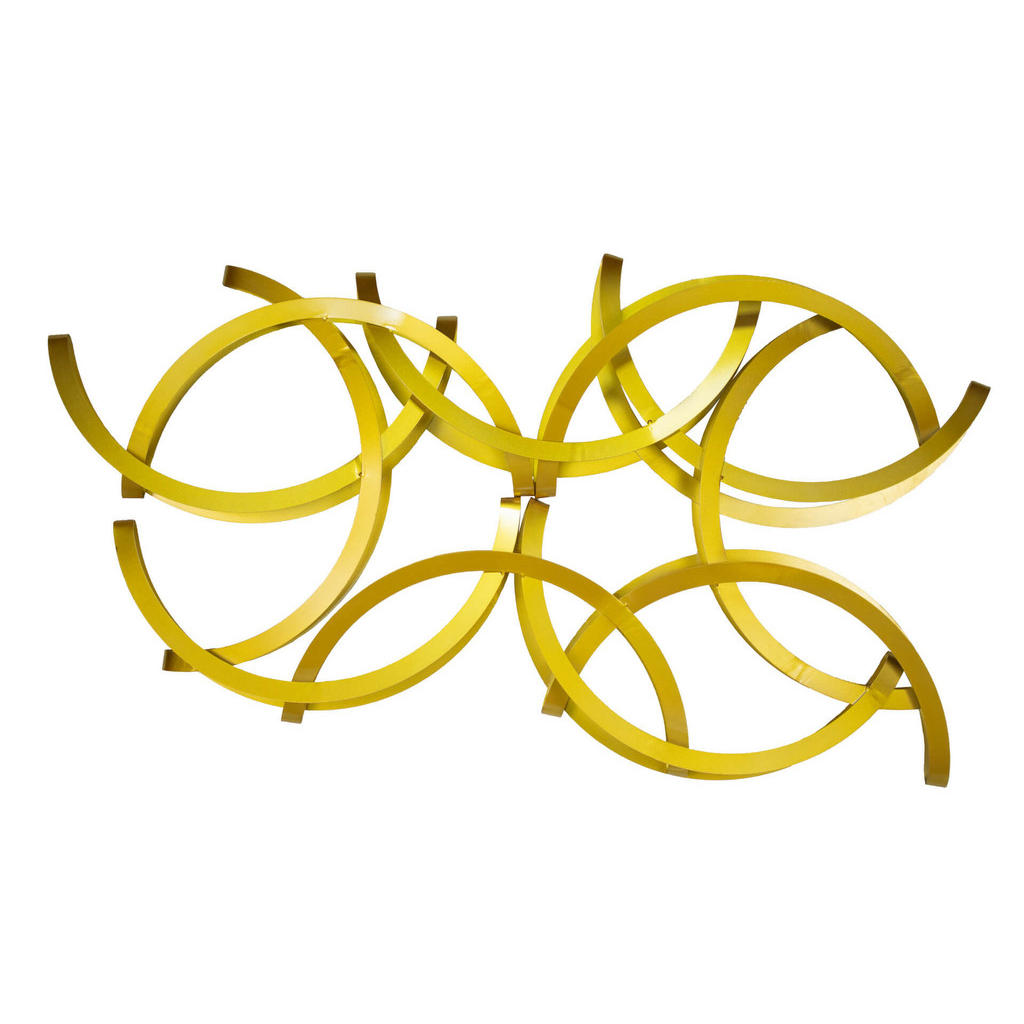 Kunstloft Wanddeko, Gold, Metall, 5.81x62x11 cm, Dekora