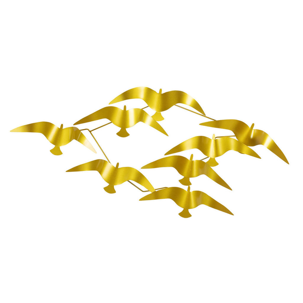 Kunstloft Wanddeko, Gold, Metall, 3.1x53x6 cm, Dekorati