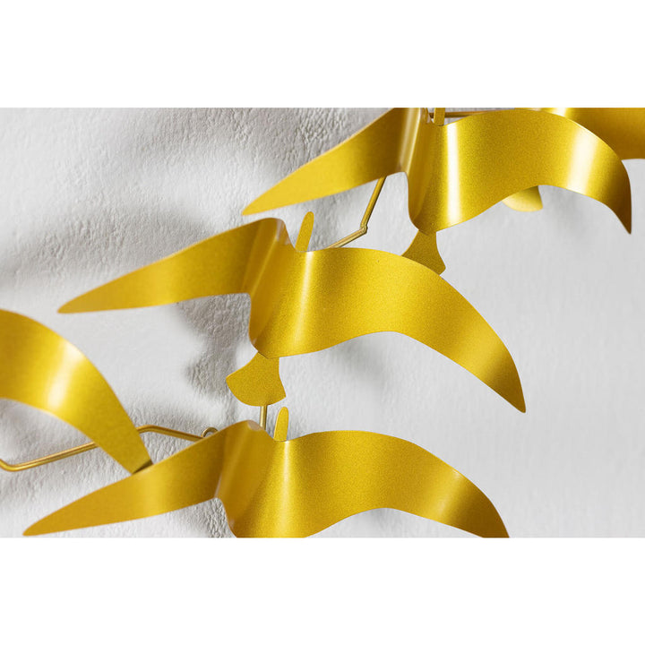 Kunstloft Wanddeko, Gold, Metall, 3.1x53x6 cm, Dekorati