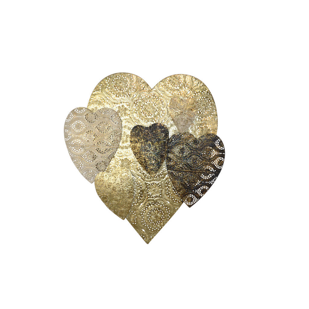Mid.you Wanddeko, Gold, Metall, 55x60x4 cm, Dekoration,