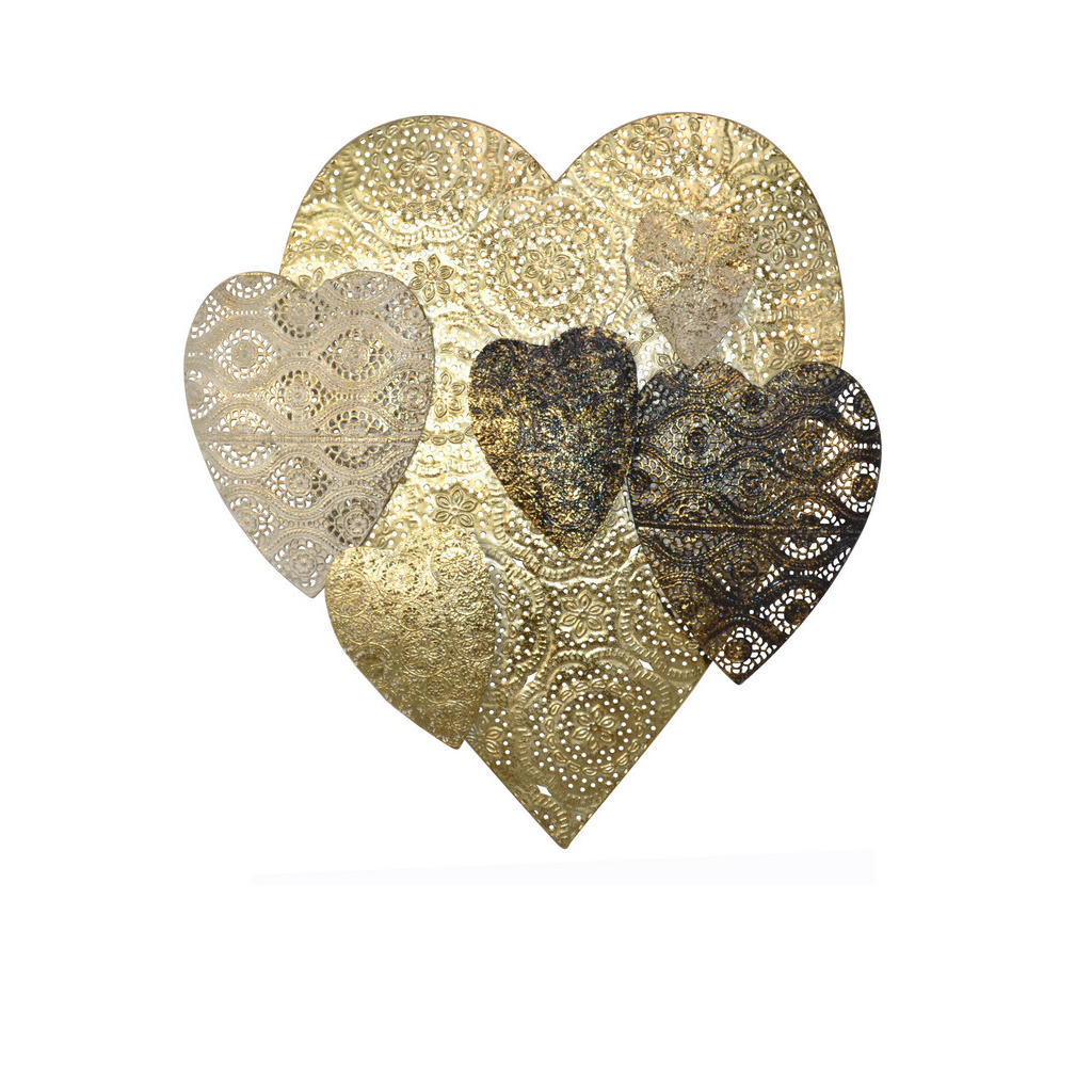 Mid.you Wanddeko, Gold, Metall, 55x60x4 cm, Dekoration,