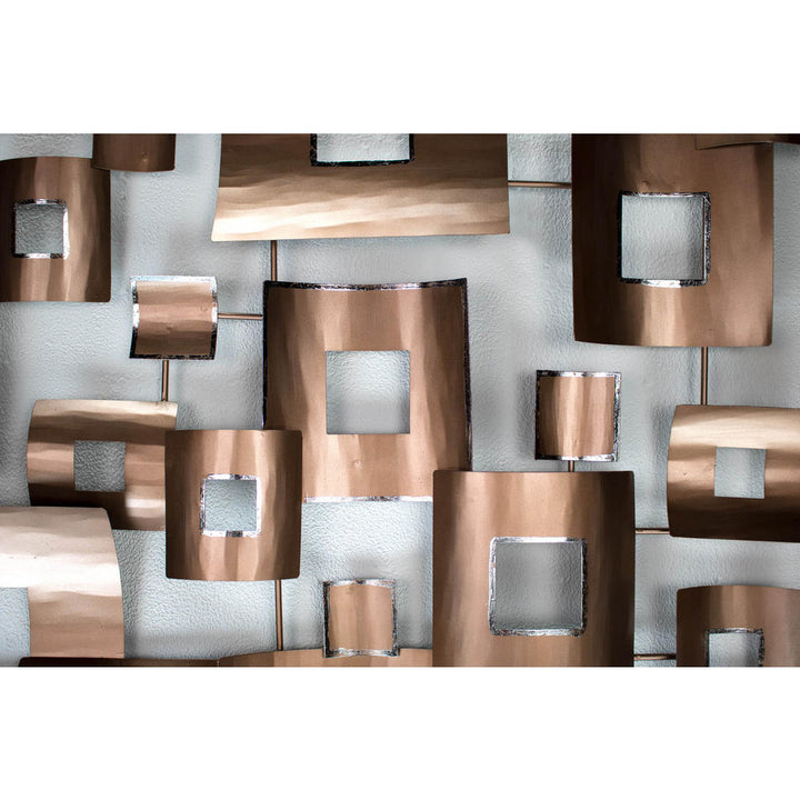 Kunstloft Wanddeko, Kupfer, Metall, 4.96x100x6 cm, Deko