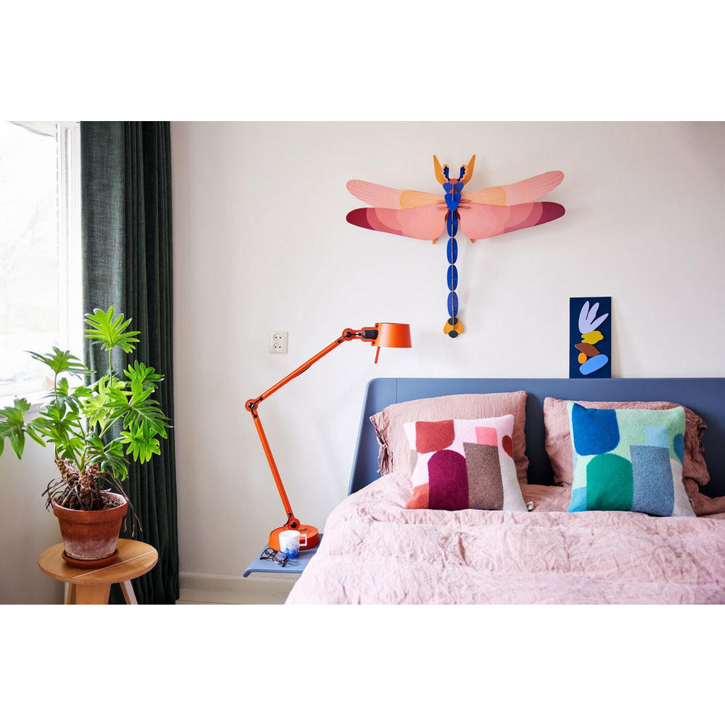 Studio Roof Wanddeko, Blau, Pink, Wellpappe, 90x13x75 c