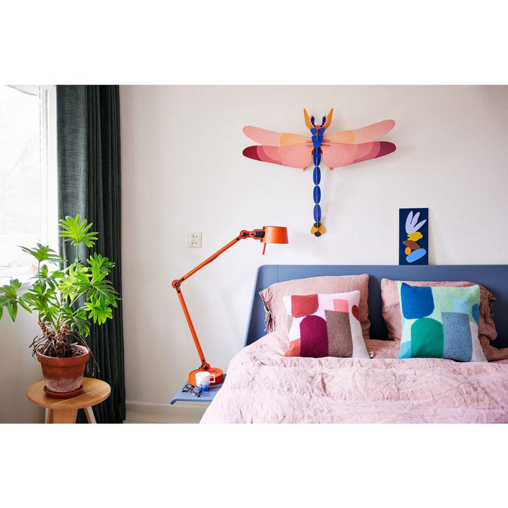 Studio Roof Wanddeko, Blau, Pink, Wellpappe, 90x13x75 c