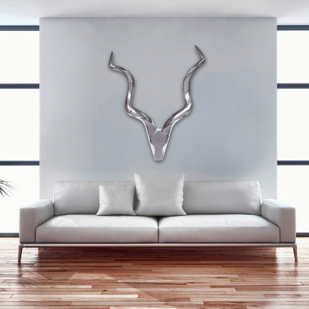 Mid.you Wanddeko, Silber, Metall, 80x110x10 cm, Dekorat