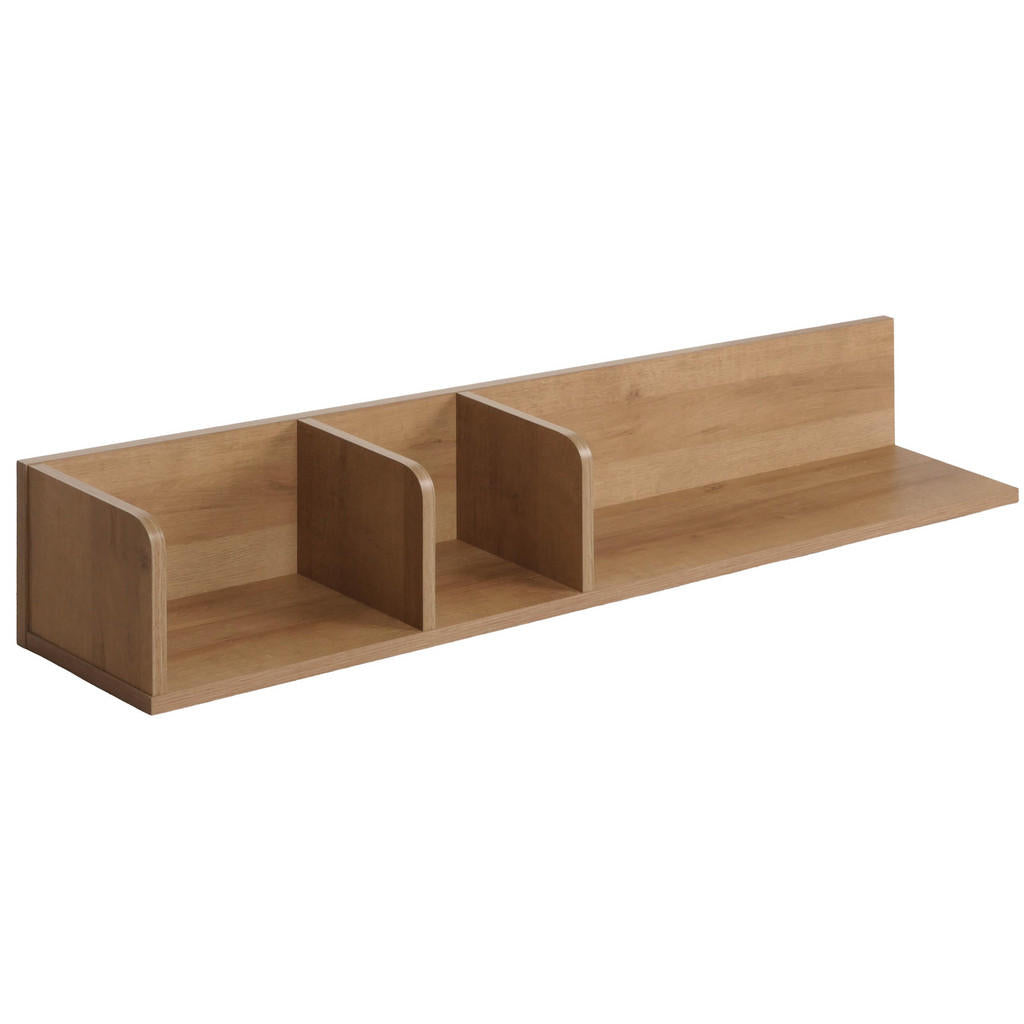MCW Wandregal, Braun, Holz, 120x20x21 cm, Wohnzimmer, R