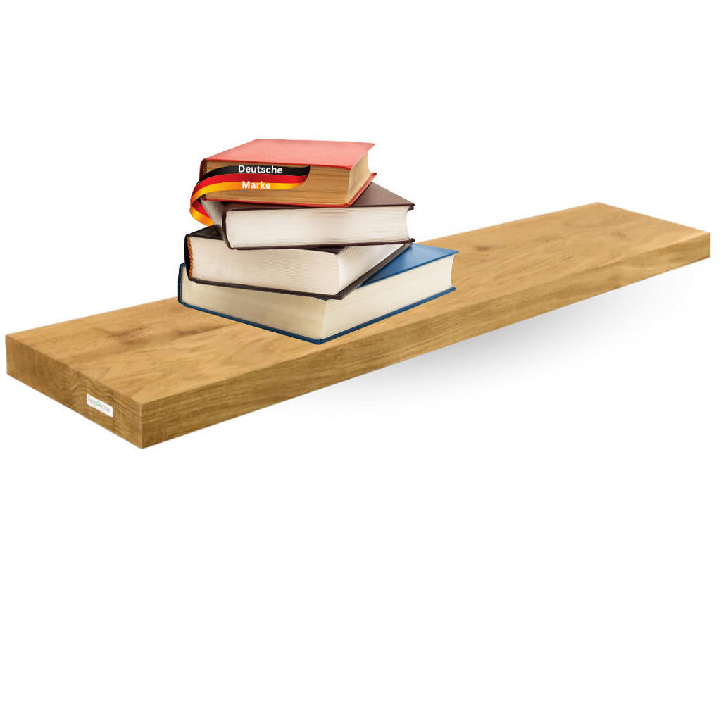Deluke Wandregal, Braun, Holz, Echtholz,Eiche, 120x4x22