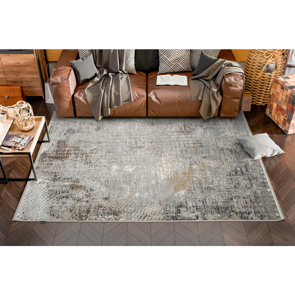 Musterring Webteppich Nevada, Braun, Grau, Beige, Texti