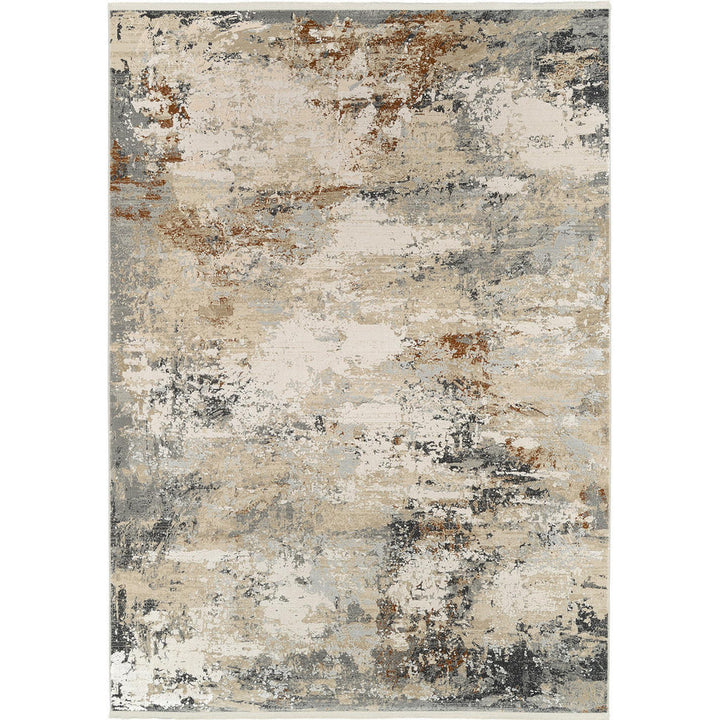 Dieter Knoll Webteppich Le Mans, Grau, Beige, Textil, A