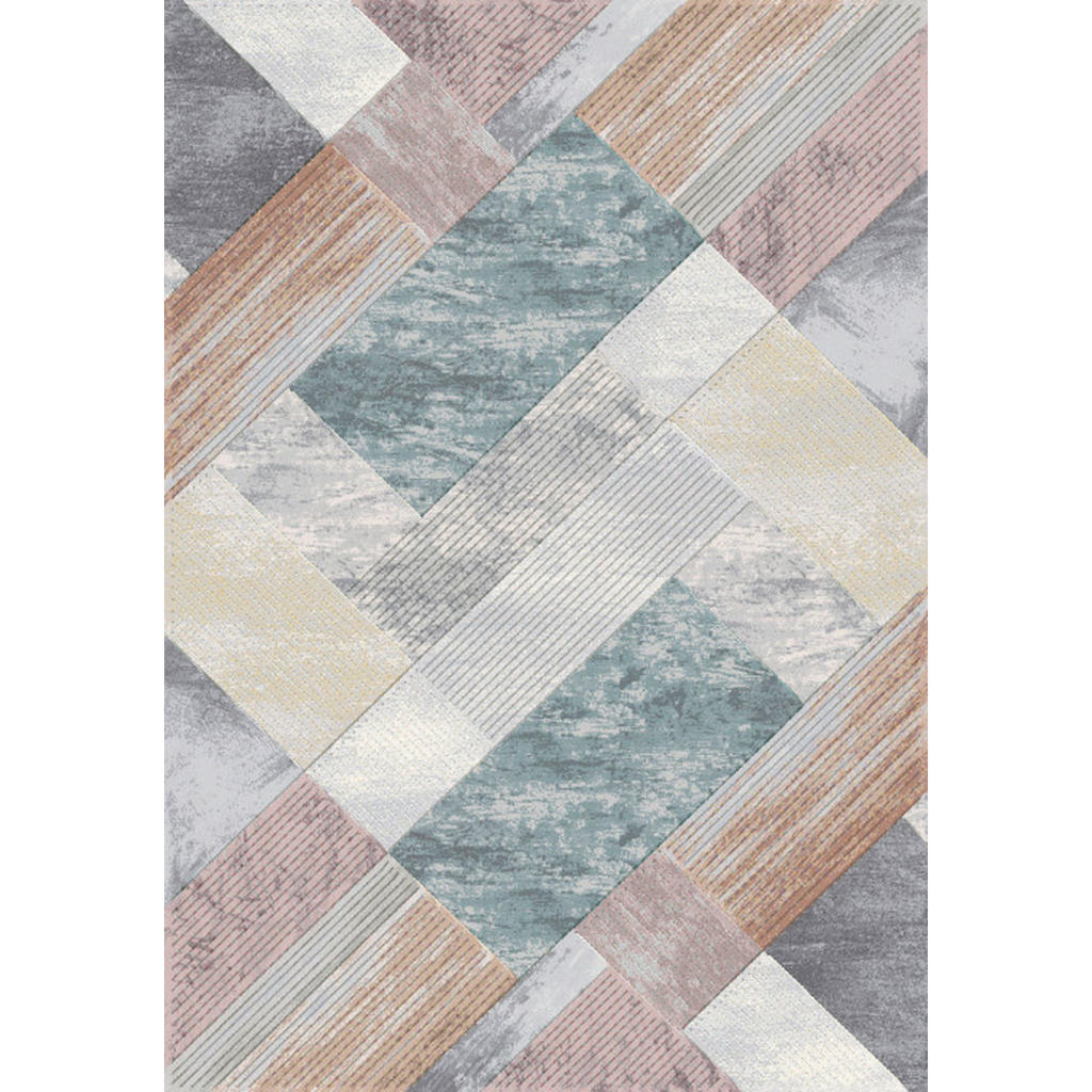 Novel Webteppich Catania, Hellgrau, Beige, Textil, Grap