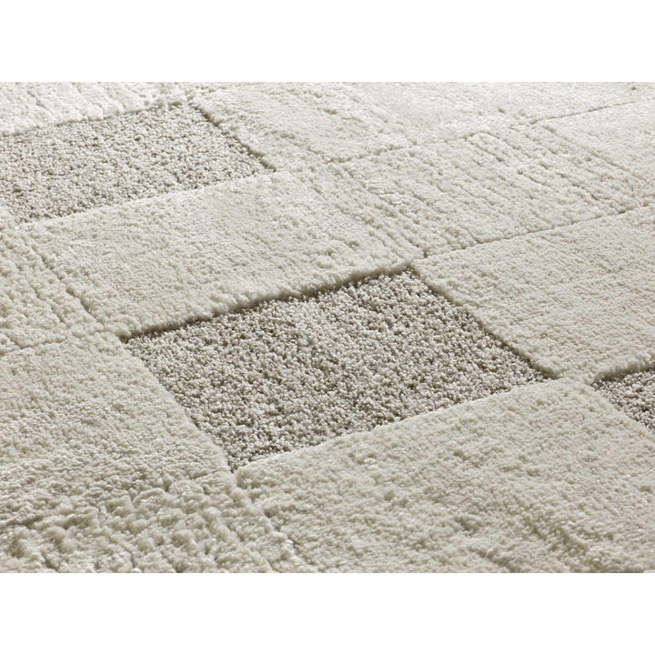 Atticgo Webteppich, Creme, Textil, Abstrakt, Rechteckig