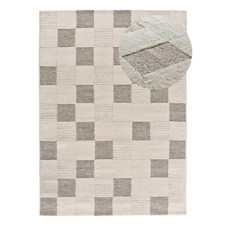 Atticgo Webteppich, Creme, Textil, Abstrakt, Rechteckig